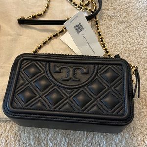 Tory Burch Crossbody Double Zip Black